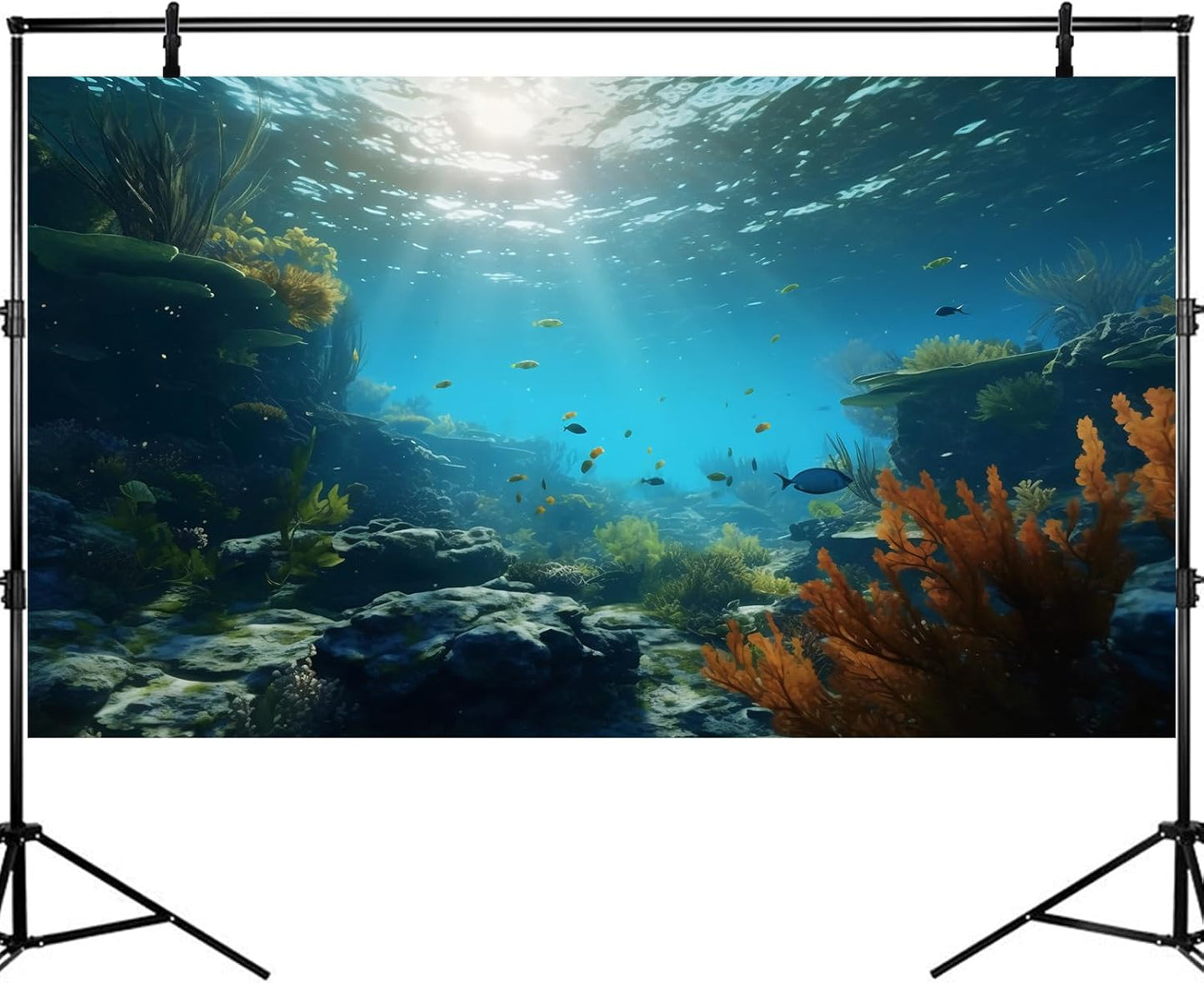 Ocean Floor Fish Tank Background Underwater Rock Aquarium Background Under The Sea Terrarium Backgrounds Aquatic Plants Sunlight Fish Tank Backgrounds Tropical Fish Aquarium Wallpaper 72x16in