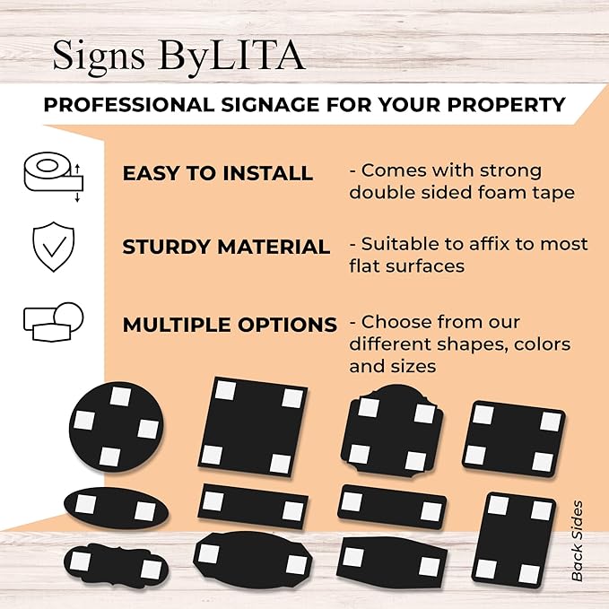 Signs ByLITA Standard Sprinkler Room Sign (Black Gold) - Large 2 Pack