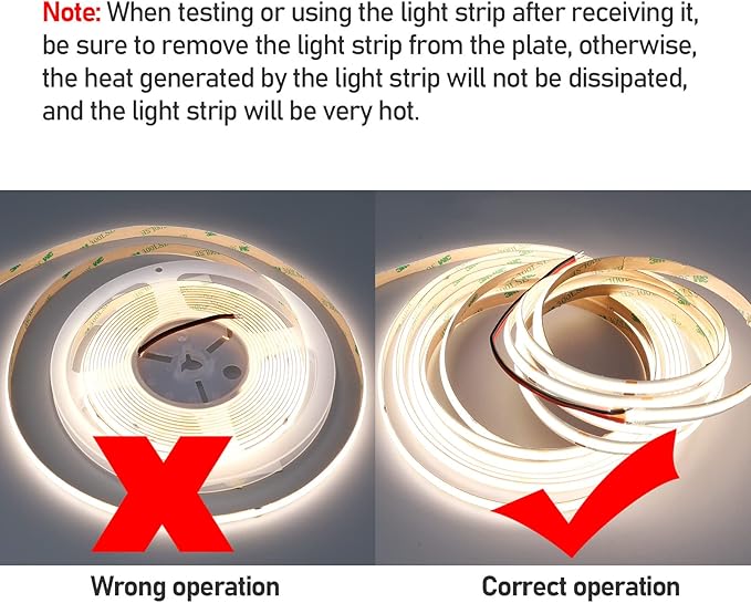 24V COB LED Strip Light Natural White 4000K 5M/16.4ft 2400LEDs Waterproof IP65 Uniform Glow CRI 93+ Flexible LED Tape Lights for DIY Cabinet Bedroom Kitchen Home Decor(No Power Supply)