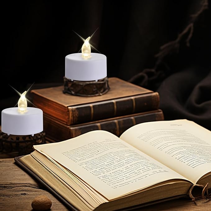 Tea Light Candles with Remote Control,12pack Flickering Flameless LED Candle,Long Lasting 400+Hours,Battery Operated with Timer for Home Decoration Seasonal &Festival Celebration WarmWhite