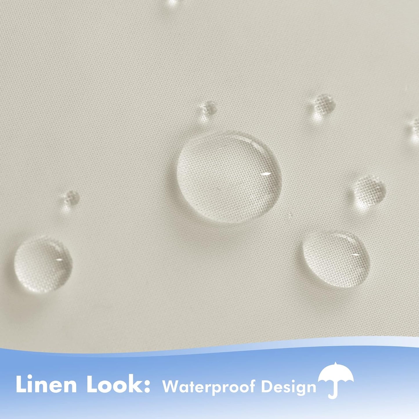 HolidayIdeas Beige Outdoor Sheer Curtains for Patio Waterproof, 6 Panels - 54 x 84 Inch - Light Filtering Voile Outside Curtains Grommet Drapes for Front Porch, Gazebo, Pergola, Backyard