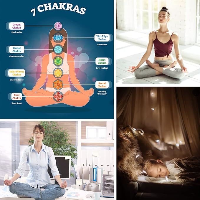 Crystal Sun Catcher Indoor Windows Hanging Tree of Life SunCatchers with Prisms, Chakra Decor for Home, Healing, Pack of 3