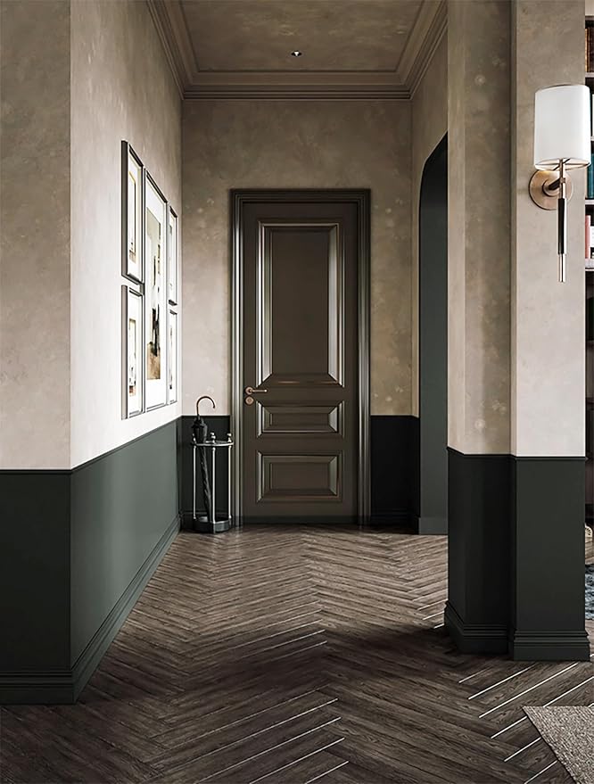 Dimoon 236''x17.7'' Dark Green Peel and Stick Wallpaper Contact Paper Modern Self Adhesive Wall Paper Removable Renter Friendly Textured Solid Color Shelf Vinyl Roll (236''x17.7'',Black Jadeite)