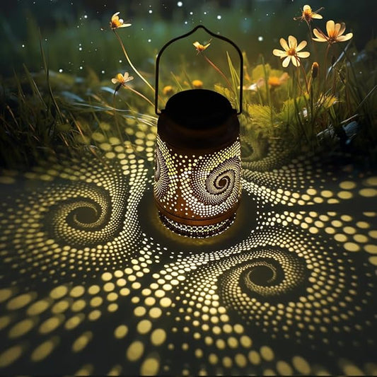 Spiral Lamp Gifts for Mom/Grandma/Women/Sister Solar Light Gifts Mother Day Gift Solar Lanterns Outdoor Waterproof Lights LED Jar Hanging Lamps Decor for Garden Yard Patio