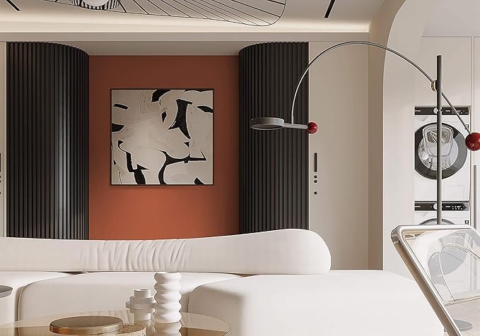 Dimoon 118''x17.7'' Orange Peel and Stick Wallpaper Contact Paper Modern Self Adhesive Wall Paper Removable Renter Friendly Textured Solid Color Shelf Cabinet Vinyl Roll (118''x17.7'',Vermilion)