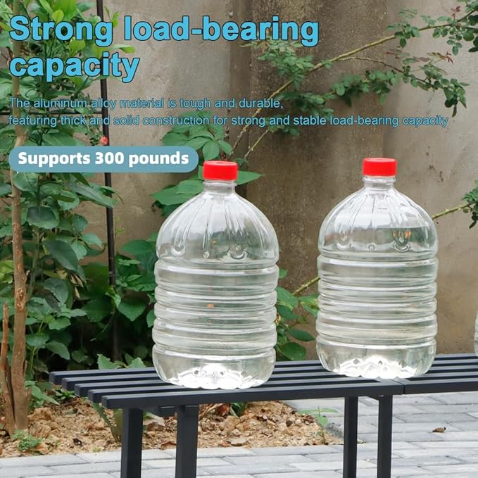 Chic & Robust 300 LBS Capacity Aluminum Plant Stand - Your Indoor & Outdoor Plant Display Solution, Size: L47.2 x W11.4 x H13.8 inch.