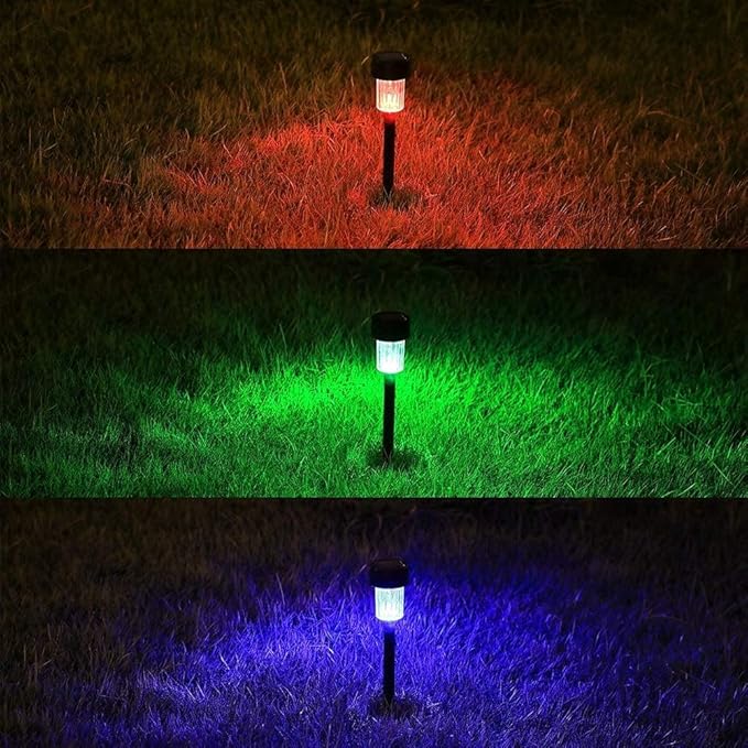 MAGGIFT 12 Pcs Solar Pathway Lights Solar Powered Lights, Outdoor Change Color Automatically Solar Landscape Lights for Lawn, Patio, Yard, Walkway, Deck, Driveway and Garden, RGB Color Changing