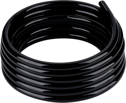 Black Vinyl Tubing 1” ID × 1 1/4” OD - 50 Feet PVC Flexible Plastic Tube Hybrid Hose, Transfer Water Air Oil for Pond Fountain Garden, Non-toxic and BPA free
