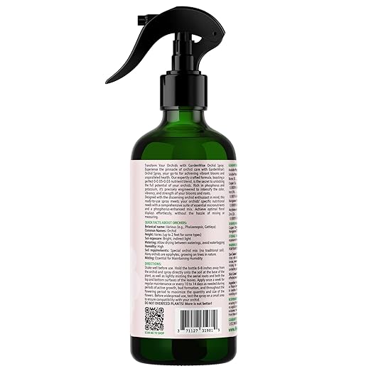 Orchid Food Bloom Booster Fertilizer - Bloom Orchids Fertilizer – Phosphorus and Potassium Formula 0-0.05-0.03 - Ready-to-Use Spray with Chelated Micronutrients (16 OZ)