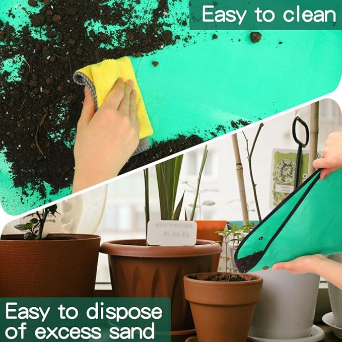 Repotting Mat,Plant Accessories Indoor,Garden Tool Set,Gardening Supplies,Gardening Tools,Indoor Gardening System,Garden Supplies,Gardening Hand Tools,Gifts for Gardeners Woman(Green 39.37*39.37 in)