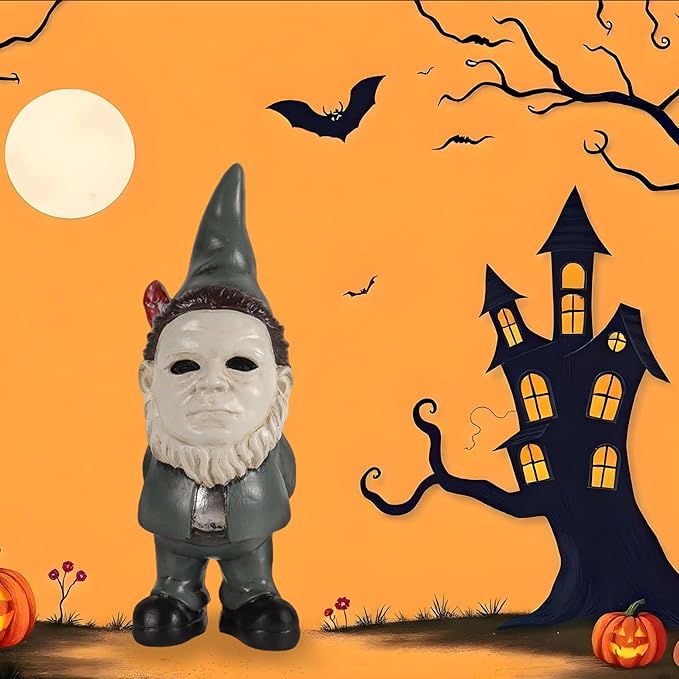 Horror Decor Garden Gnomes Christmas Table Decor Garden Statue Home Decor Horror Movie Merchandise Gifts- Green