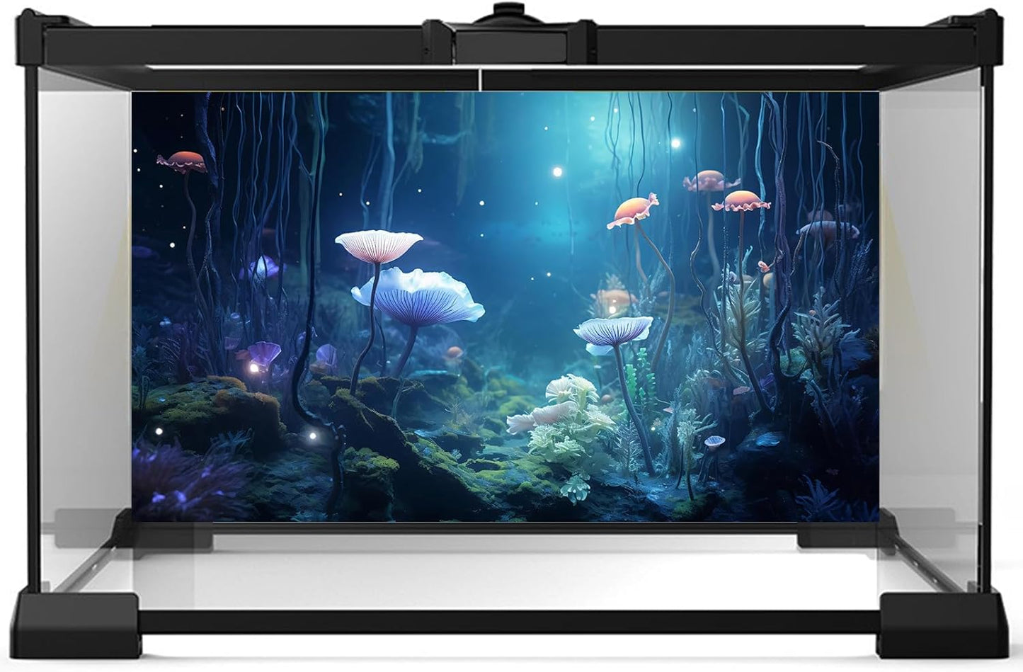 Aquarium Background Surreal Underwater Garden Fish Tank Background Lush Moss Aquatic Plants Tropical Style Landscape Terrarium Tank Backgrounds Under Sea World Aquarium Tank Wallpaper Poster 48x24in