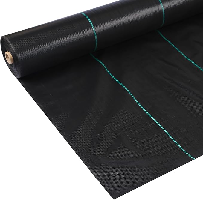 4ftx600ft Heavy Duty Weed Barrier Landscape Fabric – Durable Woven Driveway Garden Cloth for Weed Control, Ground Cover, Landscaping – Long-Lasting Geotextile Fabric – 3.2oz