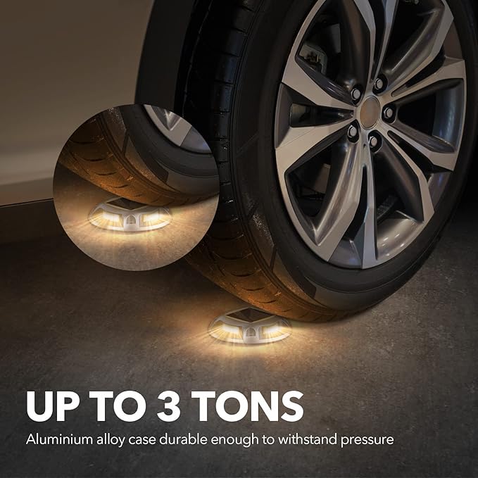 AGPTEK Solar Driveway Lights Outdoor 12 Pack, 2 Color Modes LED Deck Dock Marine Waterproof Driveway Marker Lights for Step Sidewalk Stair Garden Pathway Walkway Yard (Warm White/Cool White)