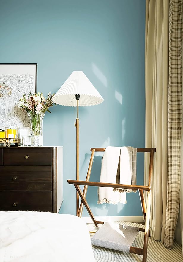 Dimoon 236''x17.7'' Blue Peel and Stick Wallpaper Contact Paper Modern Self Adhesive Wall Paper Removable Renter Friendly Textured Solid Color Shelf Cabinet Vinyl Roll (236''x17.7'',Nile Blue)