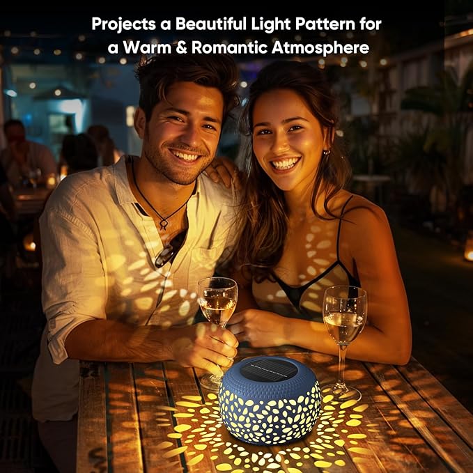 Solar Lanterns Outdoor Waterproof: 2 Pack White Hollow Out Metal Solar Lights - 2 Lighting Colors Outside Garden Yard Porch Indoor Tabletop Retro Decorations - Unique Gifts for Women Mom Wife