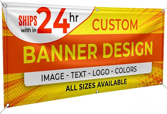 Personalized Passion Vinyl Banner 6' x 15' - Customized Banner for Business, Graduation, Birthday Parties - Indoor/Outdoor Use - Full Color 13oz Vinyl Custom Signs with HD Printed Text, Photos