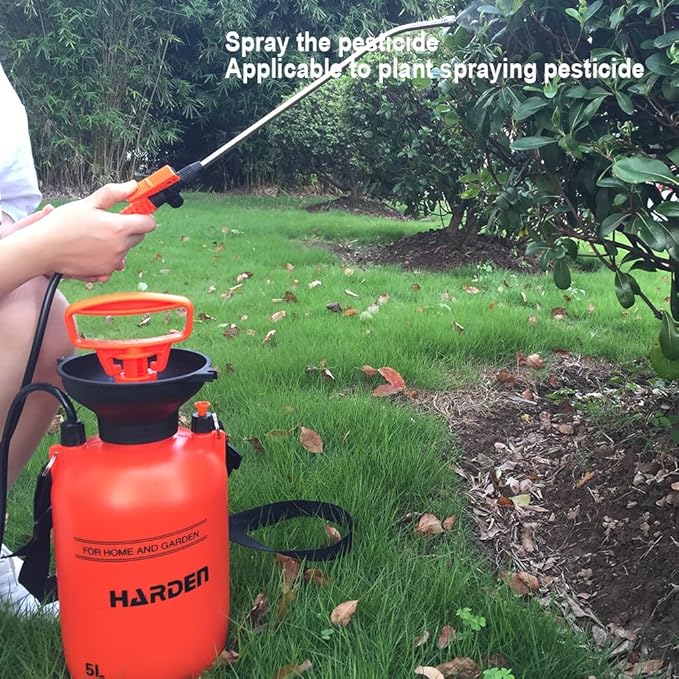 5L Heavy Duty Pressure Sprayer – Stainless Steel Rod & Brass Nozzle – Durable Garden Pump Sprayer for Lawn, Cleaning, Pesticides – Industrial Quality