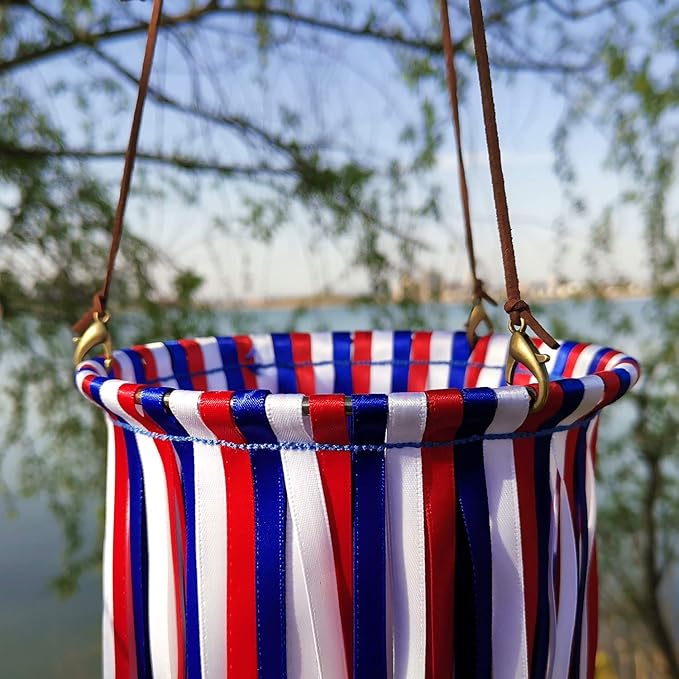 Satin Ribbon Windsock Streamer, Outdoor Decorations for Your Patio, Garden, Yard, Dock and Camper, 41-Inch, WS41-LBH