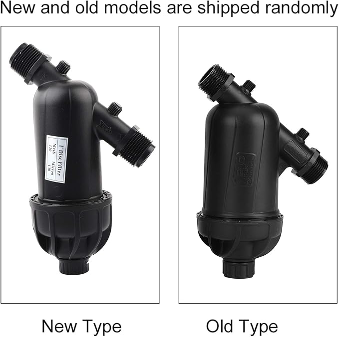 ciciglow Screen Irrigation Filter, 120 Mesh 130 Micron Level Disc Filter Garden Irrigation with Hose Threads for Garden Lawn Watering