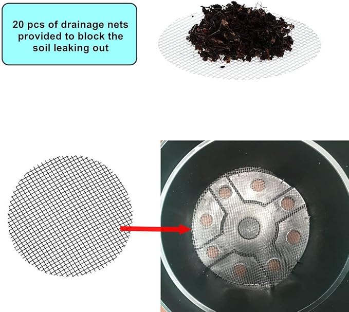 DAPERCI inches Nursery Pot Plant Grow Sturdy Flower pots in Bulk Price 20P Green