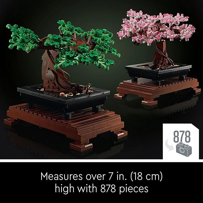 LEGO Icons Bonsai Tree Building Set - Artificial Bonsai Tree Plants for Home Decor, Adults Ages 18+ - Faux, Fake Plants for Table, Desk, Office - Birthday Gift for Men & Women - 10281