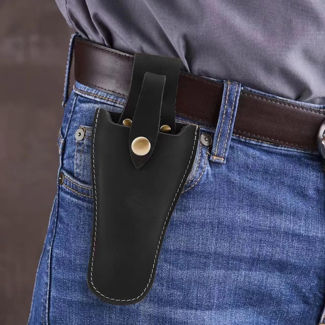 Plier Holder for Belt, Durable Leather Sheath Pouch Holder Gardening Tools Holster Belt Case for Garden Pruning Pliers Shears Scissors or Knife,Tools Gifts for Men Dad Husband Boyfriend