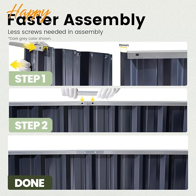 KING BIRD Galvanized Raised Garden Bed with 2 Installation Methods for DIY, 101" x 36" x 18" Heightened Planter Kit Box Outdoor for Deep-Rooted Vegetables, Flowers, Dark Grey