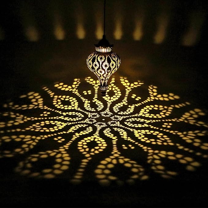 Solar Moroccan Lantern Outdoor Garden Decor(2 Pack) Solar Lanterns Outdoor Waterproof, Lanterns Decorative Outdoor Lights for Patio Pathway Yard Porch Backyard.