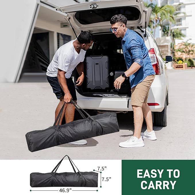 Outvita 6.5x6.5ft Pop Up Canopy Tent, Outdoor Instant Shelter Folding Canopy with Carry Bag for Commercial Events, Party, Backyard BBQ, Camping White