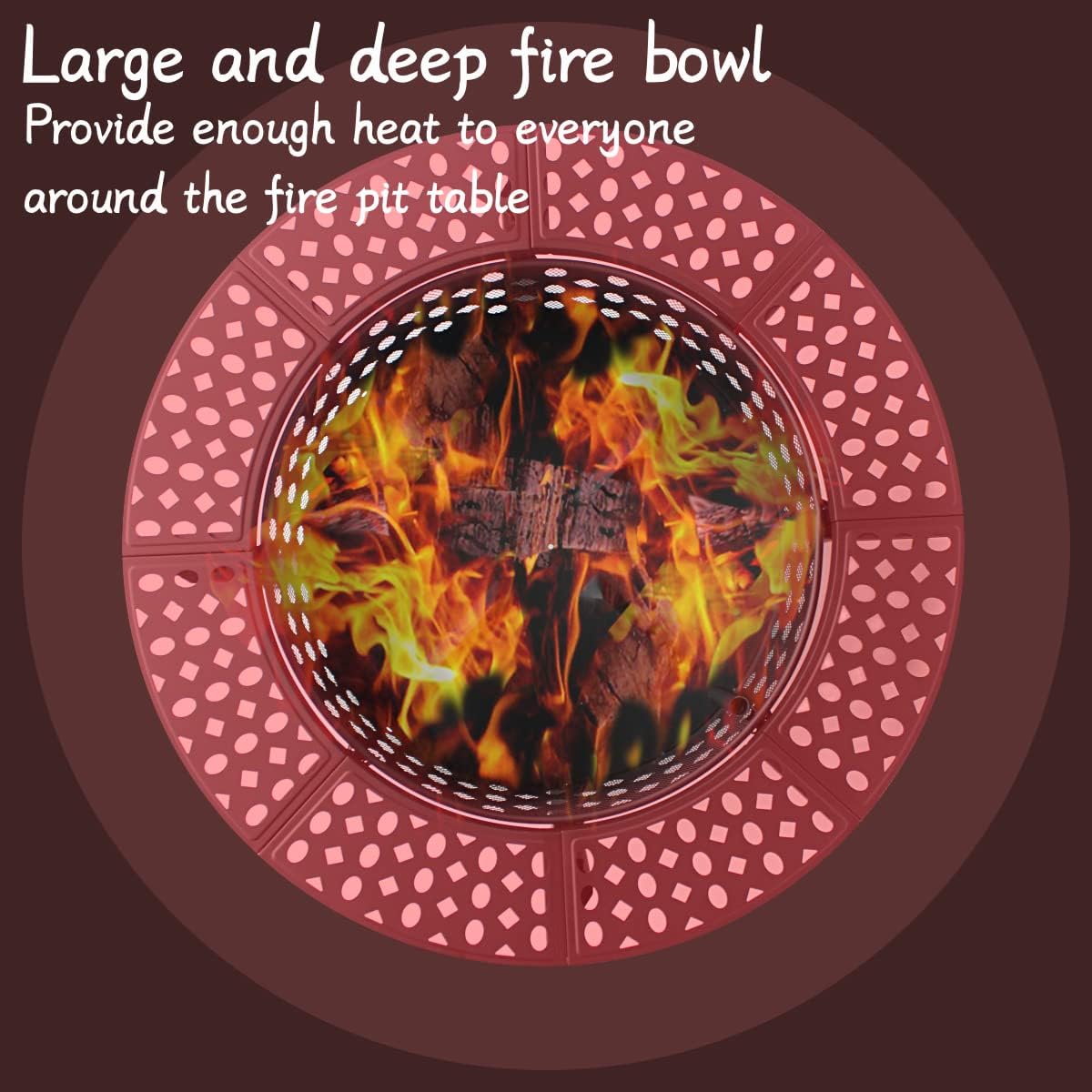 42 Inch Fire Pit with 2 Grills, Extra Large Wood Burning Fire Pits for Outside with Lid & Poker, Heavy Duty Firepit,BBQ& Outdoor Firepit & Round Metal Table 3 in 1 for Patio, Picnic, Party