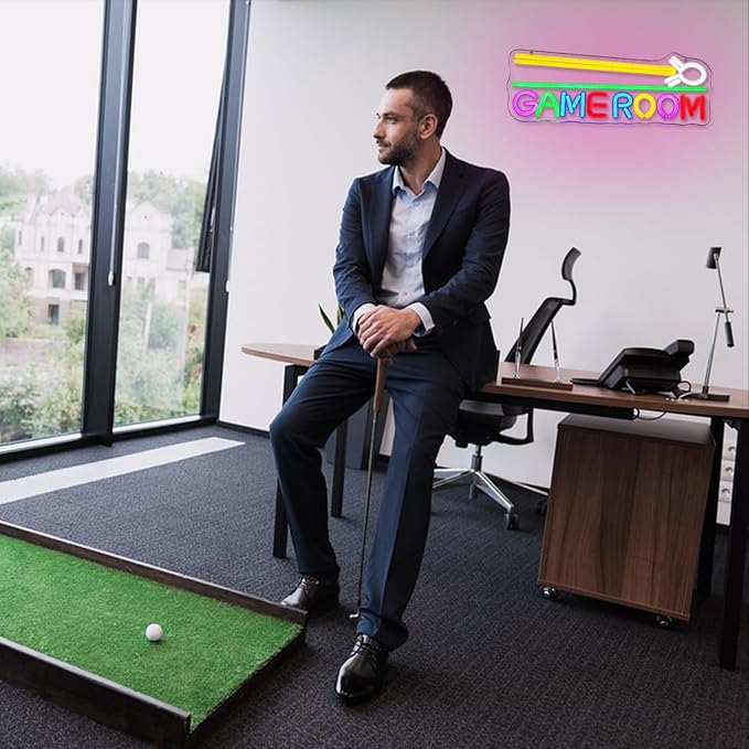 Game Room Neon Sign Billiard Neon Light Colorful Letter Led Neon Sign for Golf Decor Game LED Neon Light for Billiard Club Man Cave Bedroom Bar Decor