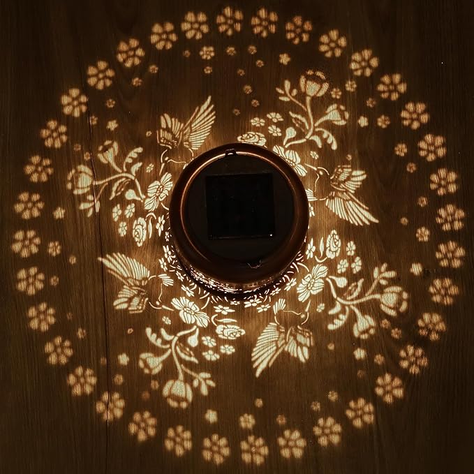 Solar Lanterns Outdoor Waterproof Hummingbird Garden Decor Mothers Day Gifts for Women Mom Grandma Hanging Solar Lights Metal Solar Decoration Outside for Yard, Backyard, Patio Deals