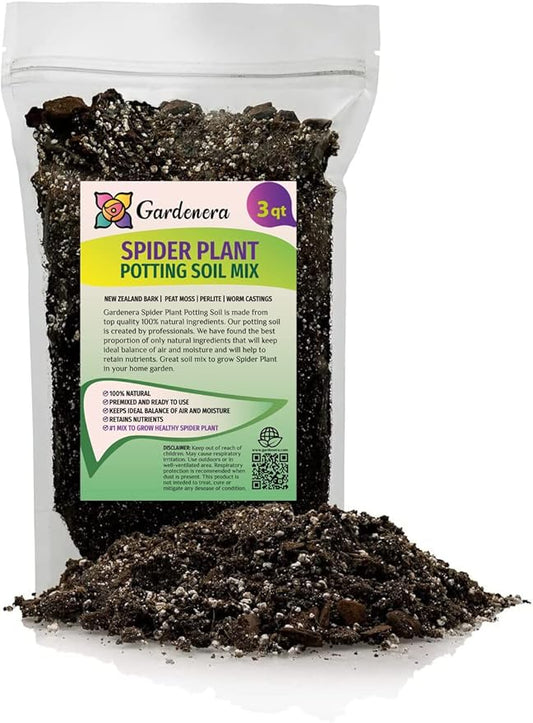 Premium Spider Plant Potting Soil Mix - (3 Quart Bag)