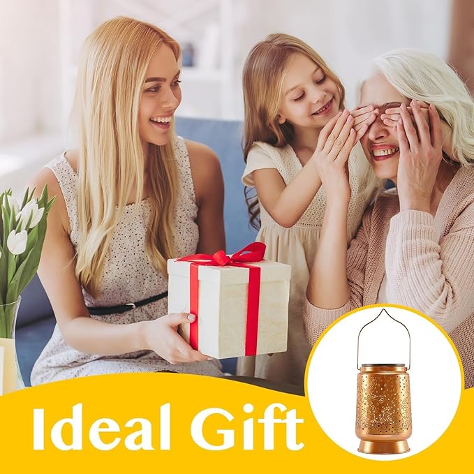 Hummingbird Solar Lanterns Outdoor Waterproof Large Metal Hanging Lantern with 2000mAh Battery, Solar-Powered Garden Lights Decor for Yard, Patio, Backyard - Birthday Gift for Women, Mom, Grandma