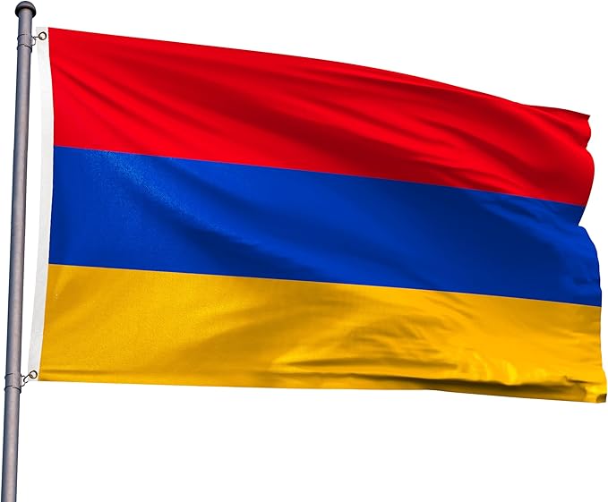 Armenia Flag 5x8FT Armenian National Polyester Flag With 2 Grommets For Patriotic Armenian Themed Festival Events Party Decoration(Armenia, 5x8FT)