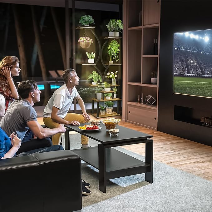 Plant Stand with Grow Lights, 9 Tiered Indoor Plant Shelf, 65” Tall Plant Holder for Indoor Plants Multiple, S-Shaped Metal Corner Plant Rack with Hanger for Home, Patio