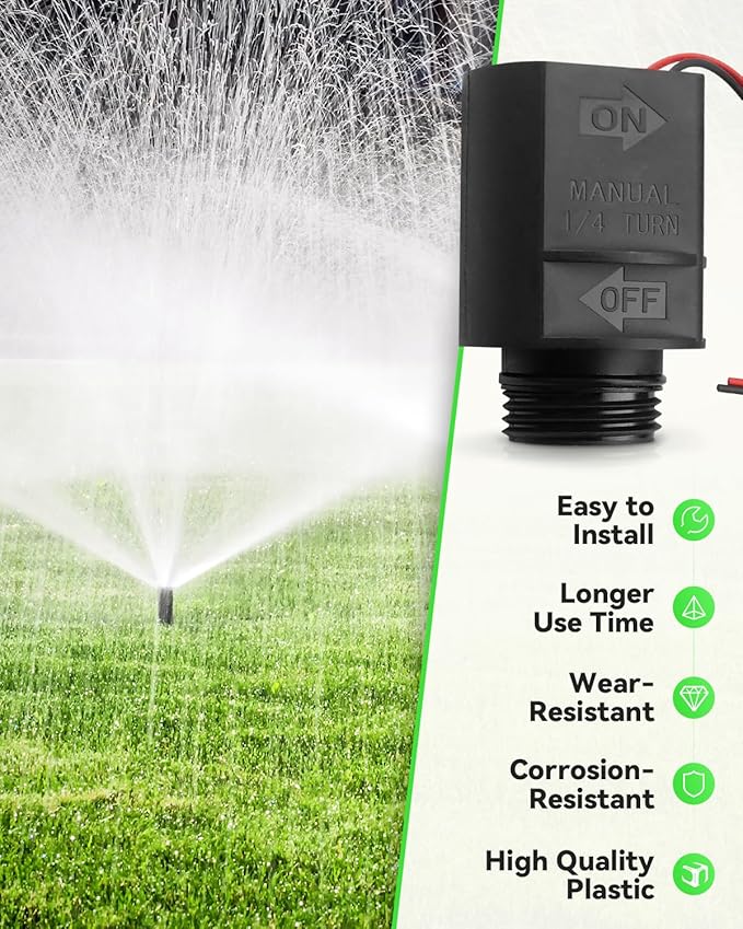 Potted Latching DC Solenoid Assembly, Irrigation Sprinkler System DC Solenoid, Sprinkler Controller Solenoid Fit for Rain Bird DV DVF ASVF PGA PEB PESB GB EFB-CP BPE BPES Series valves, K80920