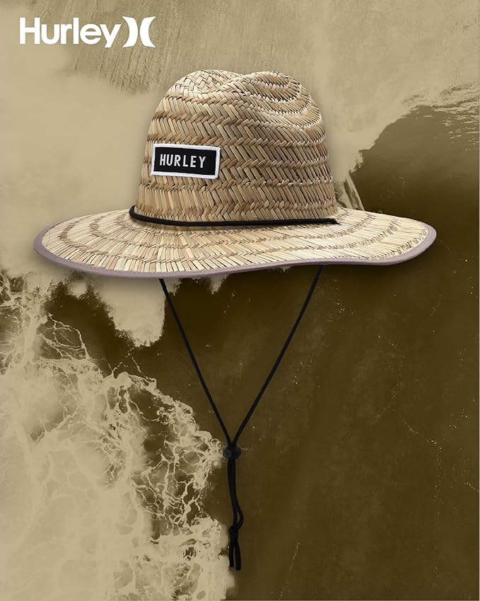 Hurley Men's Straw Hat - Bayside Lifeguard Straw Sun Hat
