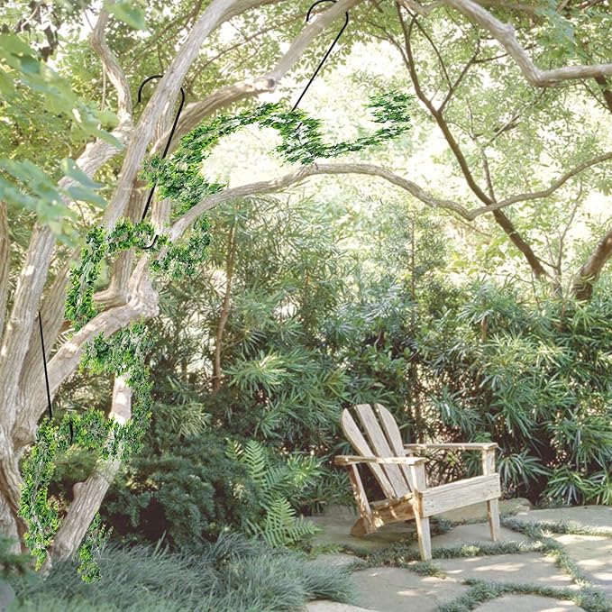 Dreecy 4 Pack 24 Inch Extra Large Tree Branch S Hook,Hooks Stakes Bird Feeder Hook for Tree, Metal Garden Tree Hooks for Hanging Bird Feeders, Baskets,Plants, Lanterns and Ornaments (Black)