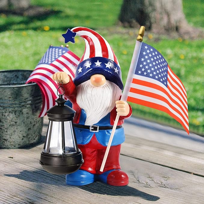 Solar Gnomes Statues for Garden Decor: Outdoor Sculptures for Clearance Lights for Outside Lawn Ornaments Porch Patio Balcony Yard Home – Birthday Gifts for Mom Grandma Women
