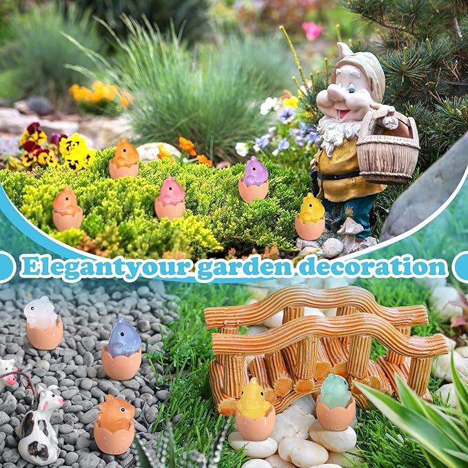 Libima 50 Pcs Mini Resin Luminous Dinosaur Figures Glow in The Dark Dinosaur Miniatures Resin Tiny Animal Figurines for Fairy Landscape Garden Aquarium Dollhouse Decor(Dinosaur)