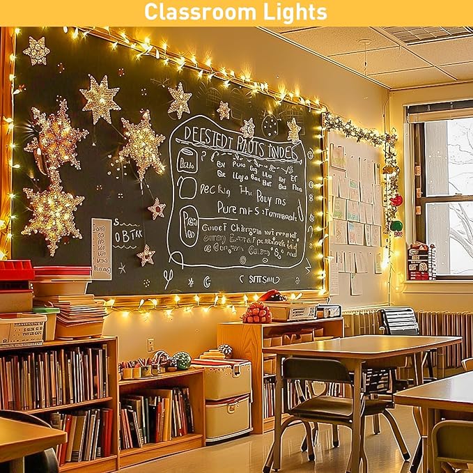 JMEXSUSS 200 LED String Lights Indoor Outdoor Clear Wire, Connectable Warm White Christmas String Lights for Bedroom, 66 Ft Twinkle Fairy String Lights Plug in for Home Wedding Tree Yard Patio Spring