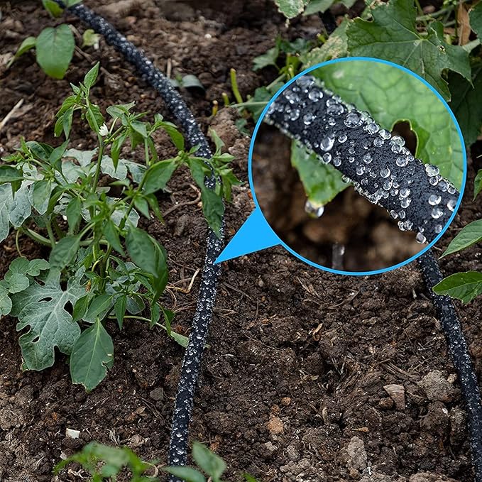 Watex Home Irrigation, Soaker Hose, 50 ft. Weeping hose, water-efficient irrigation, saving water by 60%
