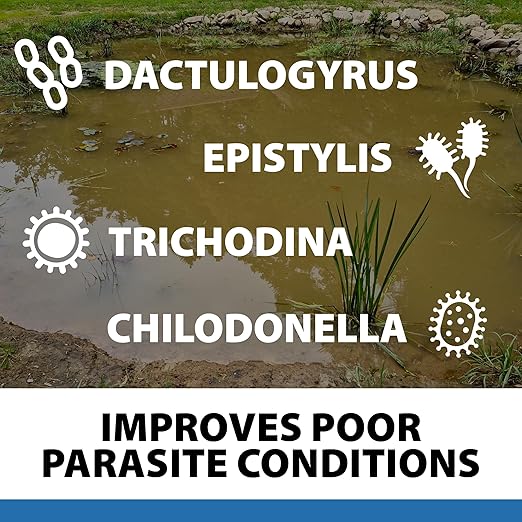 CrystalClear ParaSalt Outdoor Pond & Water Garden Rock Salt Crystals, Anti Fish Parasite, Beneficial Stress Reducing & Slime Coat Treatment, Natural Aquatic Additive, Koi, Plants & Pet Safe, 10 lbs