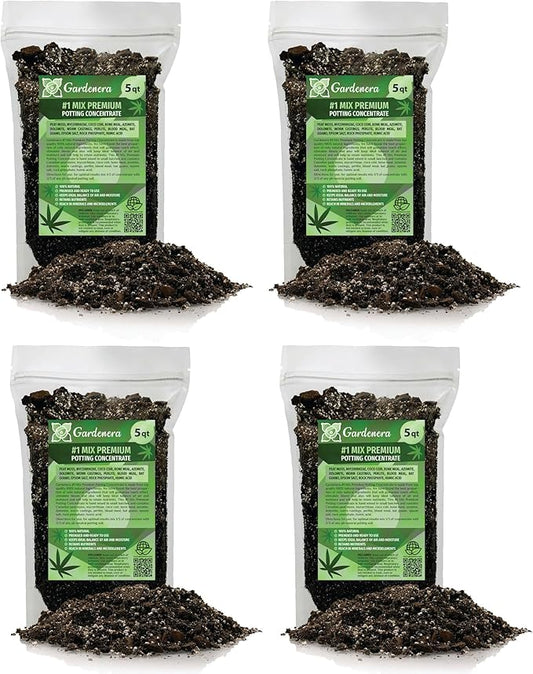 Premium Happy Plant Potting Soil Mix - Optimal Nutrient-Rich Blend for Thriving and HIGH-Yield Herbal Plants - 20 Quart
