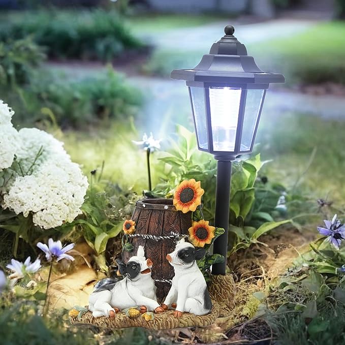 Solar Garden Outdoor Decor Statues Couple Pigs on Date with Light,Outside-Outdoor Decorations Sculptures for Patio Yard Lawn Walkway Ornaments Clearance Gifts for Mom Grandma Birthday