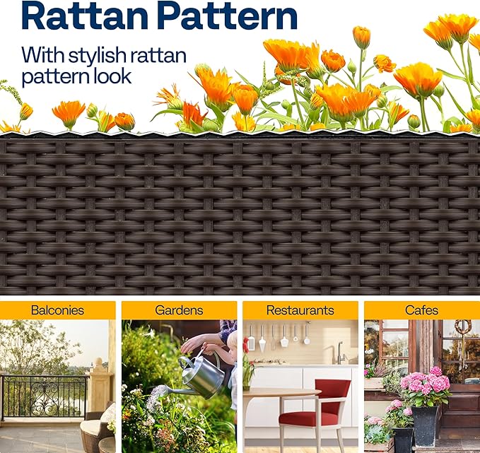 VIVOHOME 4 Packs Elevated Plastic Raised Garden Bed Planter Kit, Outdoor Planters Above Ground Flower Vegetable Standing Box for Patio Deck Porch W/Drainage Holes