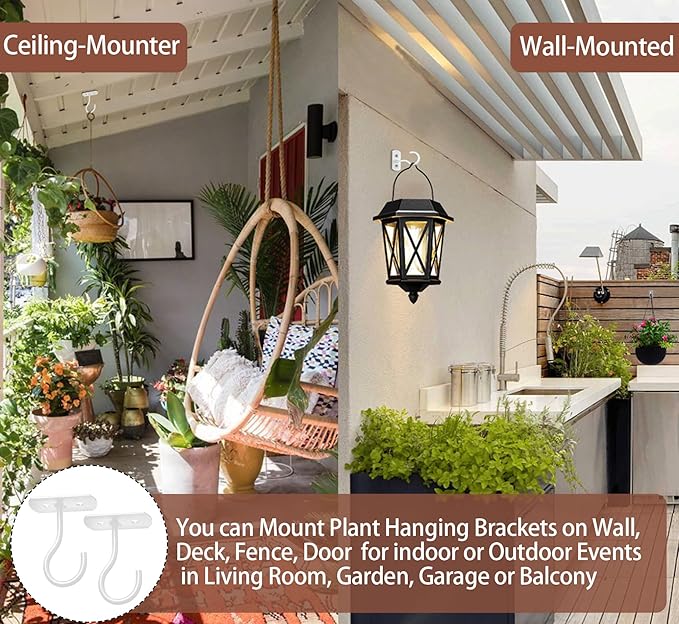 Ceiling Hooks for Hanging Plants 18Pack,2.5 inches White