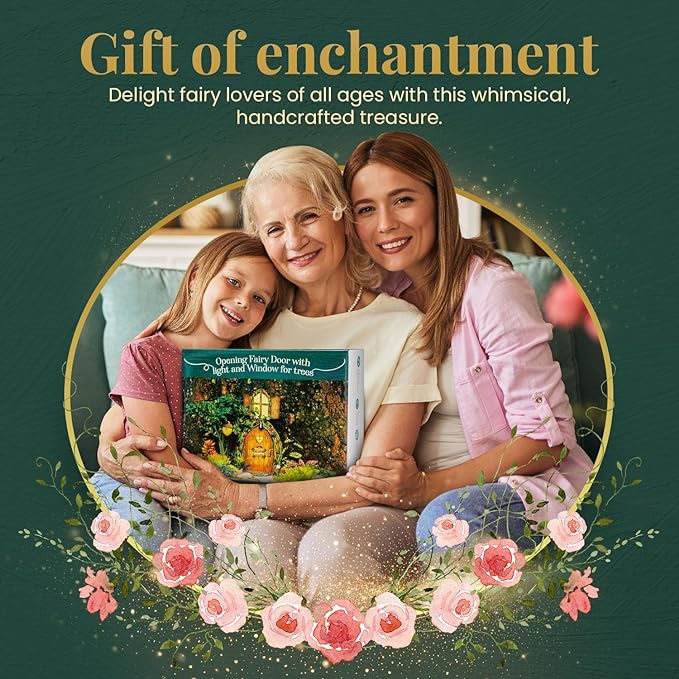 Opening Fairy Door and Window with Light, Fairy Doors for Trees Outdoor, Fairy Door, Fairy House Kit, Fairy Garden Decor, Fairy Doors, Fairy Garden Decor, Fairy Garden Decorations, Garden Fairy